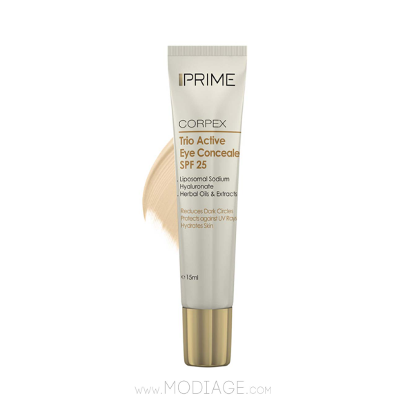 کانسیلر دور چشم SPF25 پرایم مناسب انواع پوست 15 میل
Prime SPF25 Trio Active Eye Concealer for All Skin Types