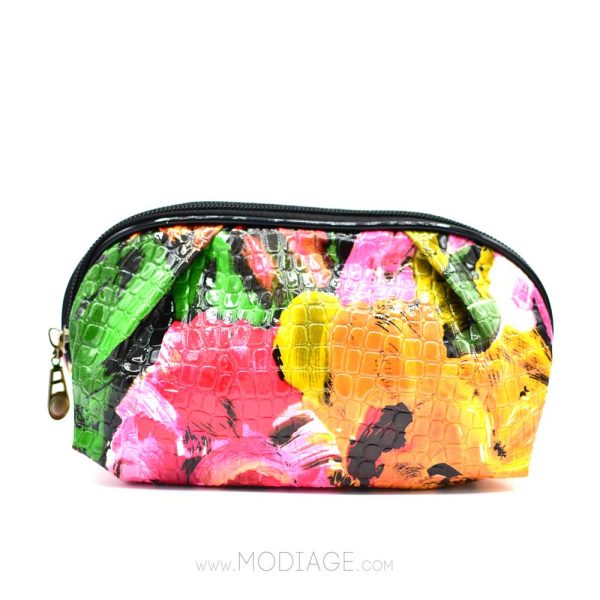 کیف آرایش چرمی گل دار کوچک نیوشا
modiage bag