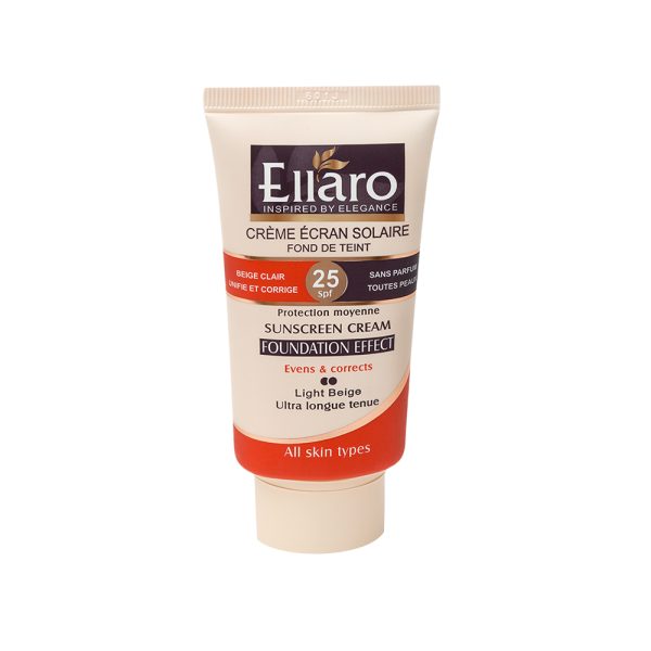 کرم ضد آفتاب رنگی الارو با SPF25 مناسب انواع پوست 40 میل
Ellaro Tinted Sunscreen Cream SPF25 For All Skin