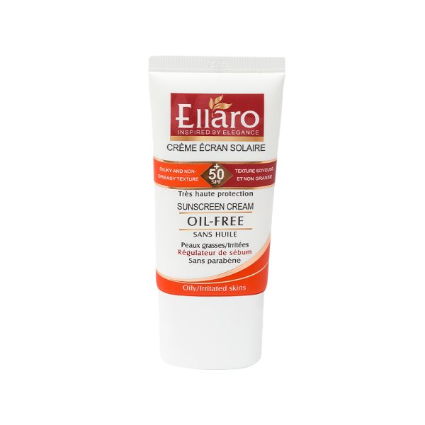 کرم ضدآفتاب فاقد چربی SPF50 الارو مناسب پوست چرب و مختلط 40 میل
Ellaro oil free Sunscreen spf50 for oily skin